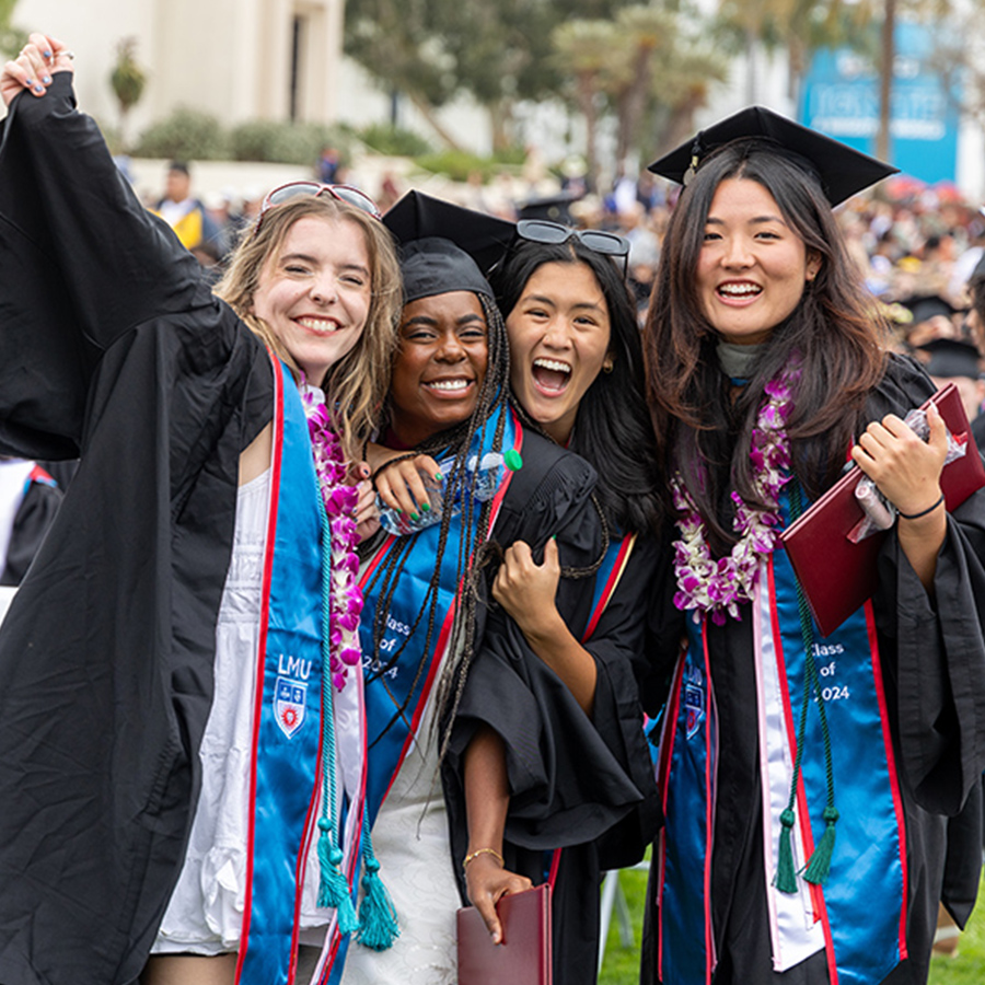 Four LMU Graduates celebrate at Commencement